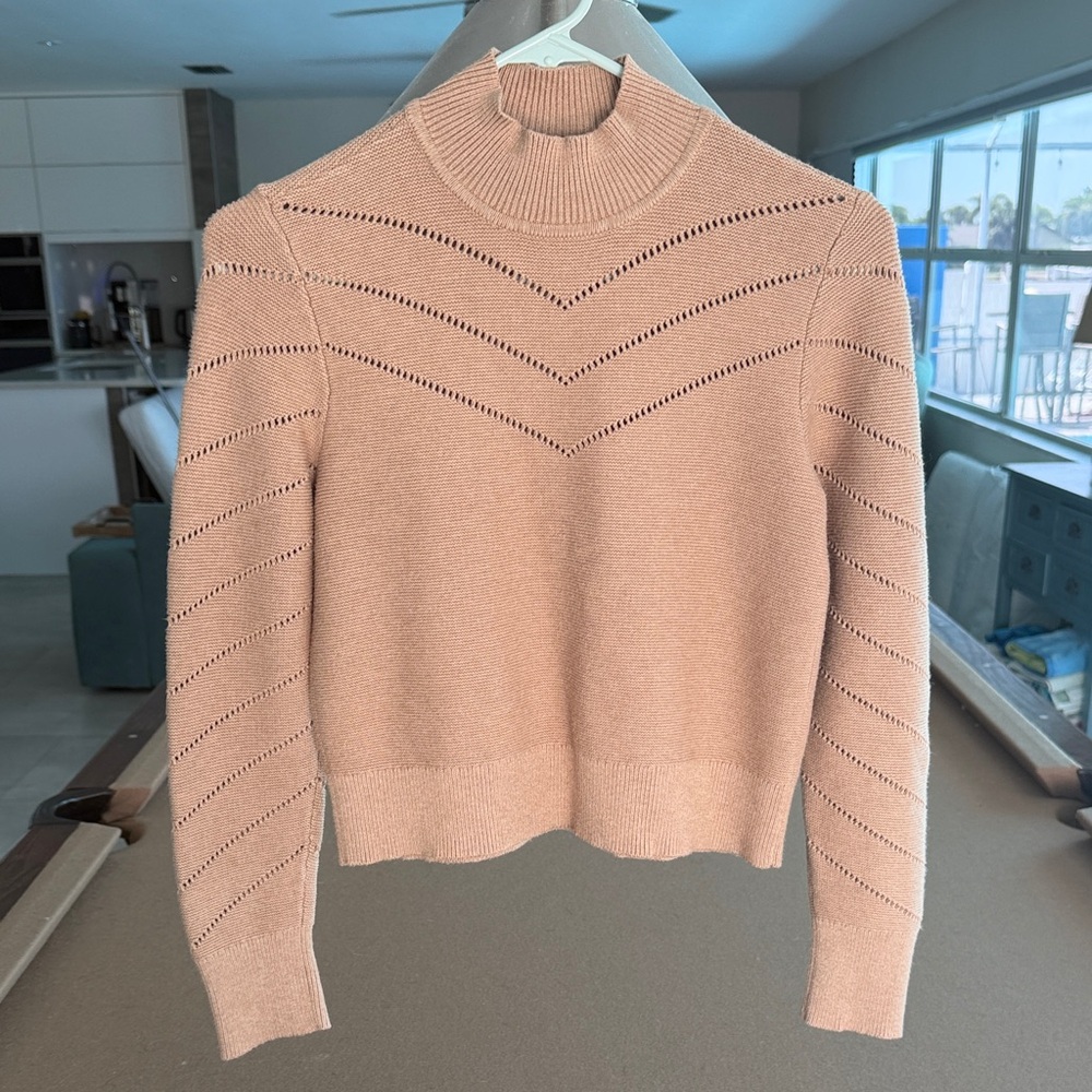 Club Monaco Mock Crop Turtle Neck Sweater